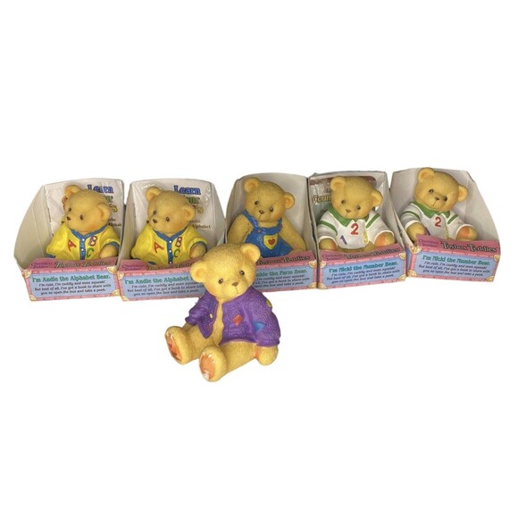 6 Bundle Lot - Cherished Teddies TOYBOX TEDDIES, Squeaky Toy Most w/Original Box - Picture 2 of 16